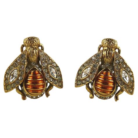 christian dior bee earrings|christian dior earrings for sale.